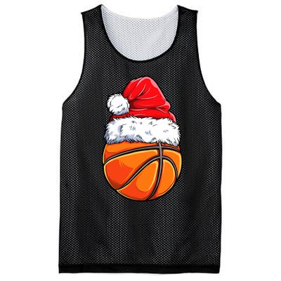 Christmas Basketball Ball Santa Hat Funny Sport Xmas Mesh Reversible Basketball Jersey Tank