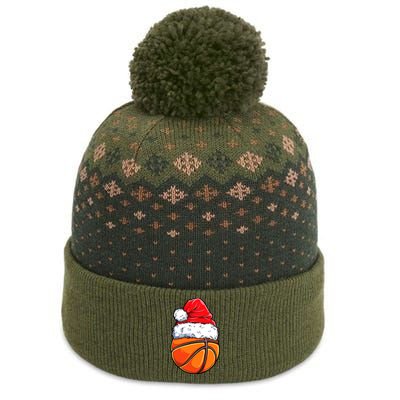 Christmas Basketball Ball Santa Hat Funny Sport Xmas The Baniff Cuffed Pom Beanie