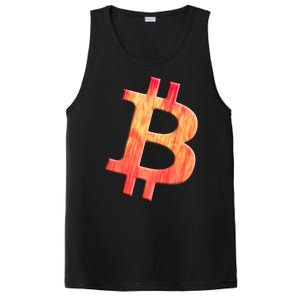 Cryptocurrency Blockchain Btc Orange Sunset Retro Bitcoin PosiCharge Competitor Tank