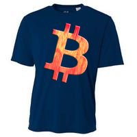 Cryptocurrency Blockchain Btc Orange Sunset Retro Bitcoin Cooling Performance Crew T-Shirt