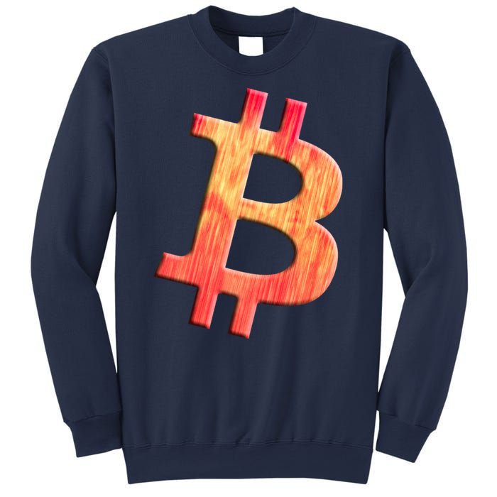 Cryptocurrency Blockchain Btc Orange Sunset Retro Bitcoin Sweatshirt