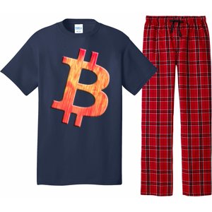 Cryptocurrency Blockchain Btc Orange Sunset Retro Bitcoin Pajama Set