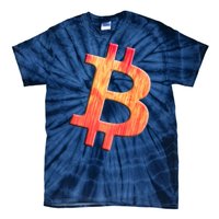 Cryptocurrency Blockchain Btc Orange Sunset Retro Bitcoin Tie-Dye T-Shirt