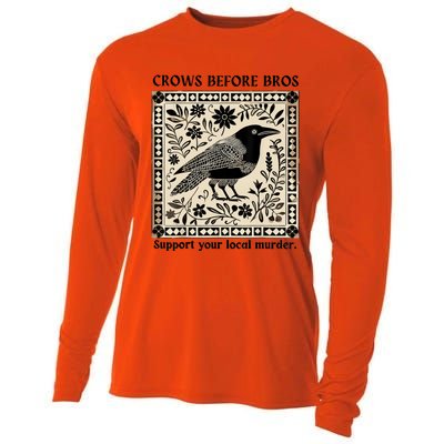 Crows Before Bros Support Your Local Murder Cooling Performance Long Sleeve Crew