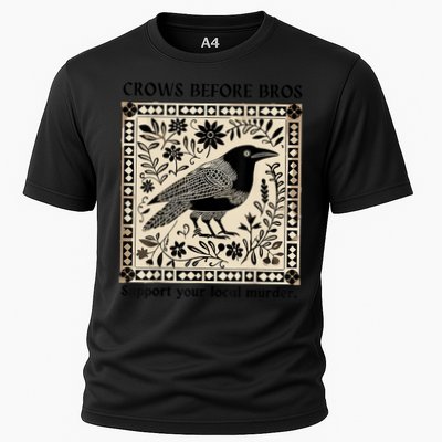 Crows Before Bros Support Your Local Murder Cooling Performance Crew T-Shirt