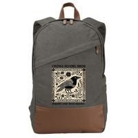 Crows Before Bros Support Your Local Murder Cotton Canvas Backpack