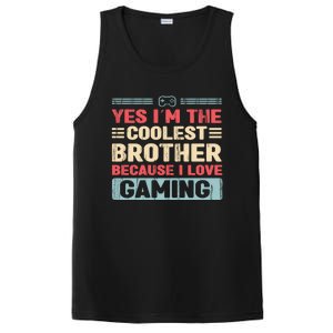 Coolest Brother Because Love Gaming Funny Design Gift PosiCharge Competitor Tank