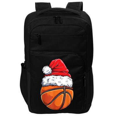 Christmas Basketball Ball Santa Hat Xmas Boys Men Sport TShirt Impact Tech Backpack
