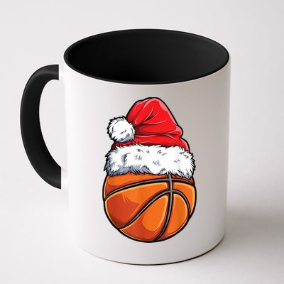 Christmas Basketball Ball Santa Hat Xmas Boys Men Sport TShirt Mug