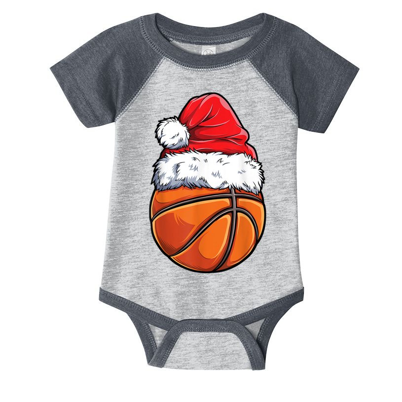 Christmas Basketball Ball Santa Hat Xmas Boys Men Sport TShirt Infant Baby Jersey Bodysuit