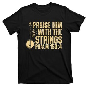 Cool Banjo Bluegrass Music Art Worship Leader T-Shirt