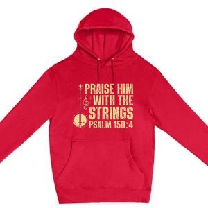 Cool Banjo Bluegrass Music Art Worship Leader Premium Pullover Hoodie