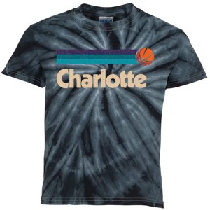 Charlotte Basketball BBall City North Carolina Charlotte Kids Tie-Dye T-Shirt