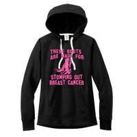 Cowboy Boots Breast Cancer Women's Fleece Hoodie