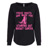 Cowboy Boots Breast Cancer Womens California Wash Sweatshirt