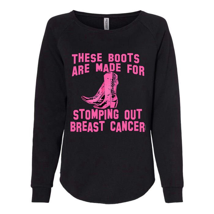 Cowboy Boots Breast Cancer Womens California Wash Sweatshirt