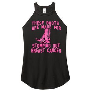 Cowboy Boots Breast Cancer Women's Perfect Tri Rocker Tank