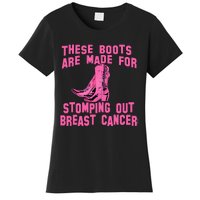 Cowboy Boots Breast Cancer Women's T-Shirt