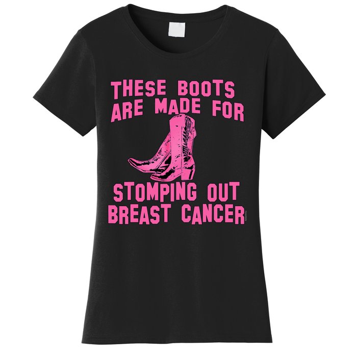 Cowboy Boots Breast Cancer Women's T-Shirt