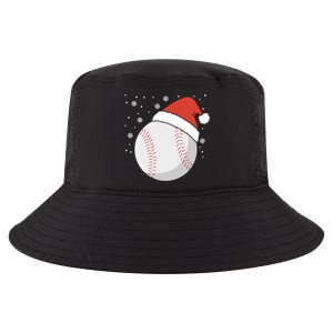 Christmas Baseball Ball Santa Claus Hat Xmas Catcher Pitcher Funny Gift Cool Comfort Performance Bucket Hat