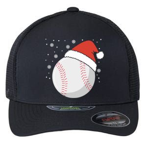 Christmas Baseball Ball Santa Claus Hat Xmas Catcher Pitcher Funny Gift Flexfit Unipanel Trucker Cap