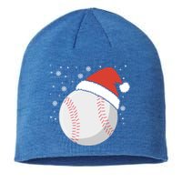 Christmas Baseball Ball Santa Claus Hat Xmas Catcher Pitcher Funny Gift Sustainable Beanie