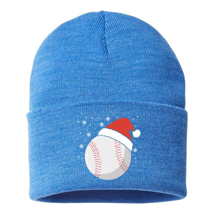 Christmas Baseball Ball Santa Claus Hat Xmas Catcher Pitcher Funny Gift Sustainable Knit Beanie