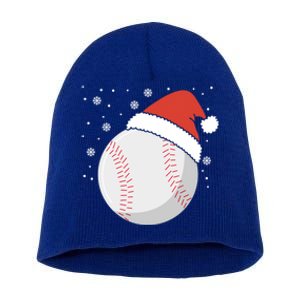 Christmas Baseball Ball Santa Claus Hat Xmas Catcher Pitcher Funny Gift Short Acrylic Beanie