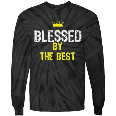 Christian Blessed by the Best Bible Scripture Tie-Dye Long Sleeve Shirt