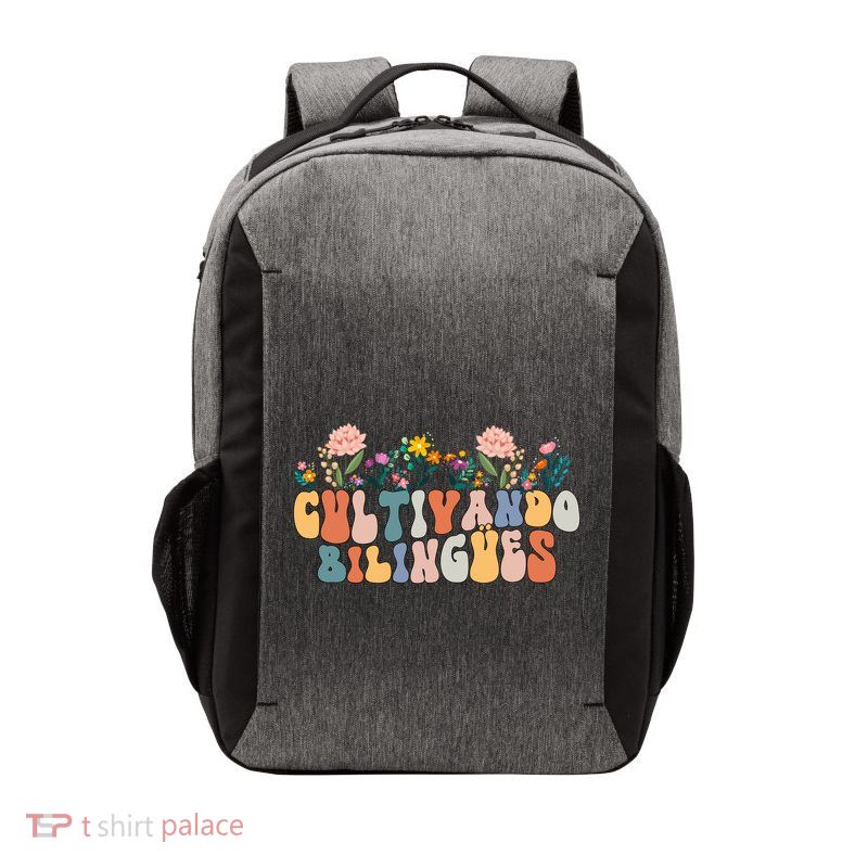 Cultivando Bilingues Best Spanish Teacher Dual Language Crew Gift Vector Backpack