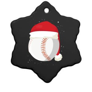 Christmas Baseball Ball Santa Claus Hat Xmas Catcher Pitcher Gift Ceramic Star Ornament