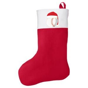 Christmas Baseball Ball Santa Claus Hat Xmas Catcher Pitcher Gift Felt Holiday Christmas Stocking