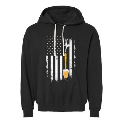 Craft Beer Brewing Usa Us American Flag Craft Brewery Brewer Garment-Dyed Fleece Hoodie