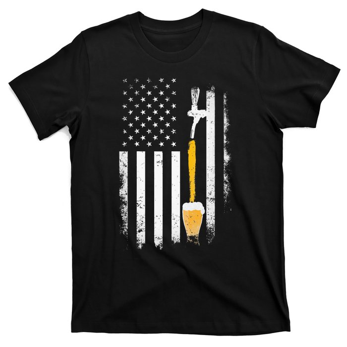 Craft Beer Brewing Usa Us American Flag Craft Brewery Brewer T-Shirt