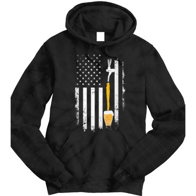 Craft Beer Brewing Usa Us American Flag Craft Brewery Brewer Tie Dye Hoodie