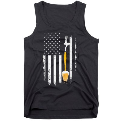 Craft Beer Brewing Usa Us American Flag Craft Brewery Brewer Tank Top