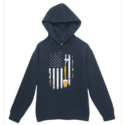 Craft Beer Brewing Usa Us American Flag Craft Brewery Brewer Urban Pullover Hoodie