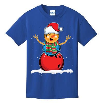 Christmas Bowling Ball Snow Xmas Santa Bowling Lover Cool Gift Kids T-Shirt