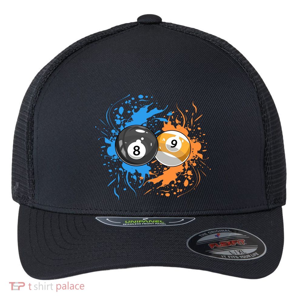 Cool Billiard Balls For 8 Ball And 9ball Player Gift Flexfit Unipanel Trucker Cap