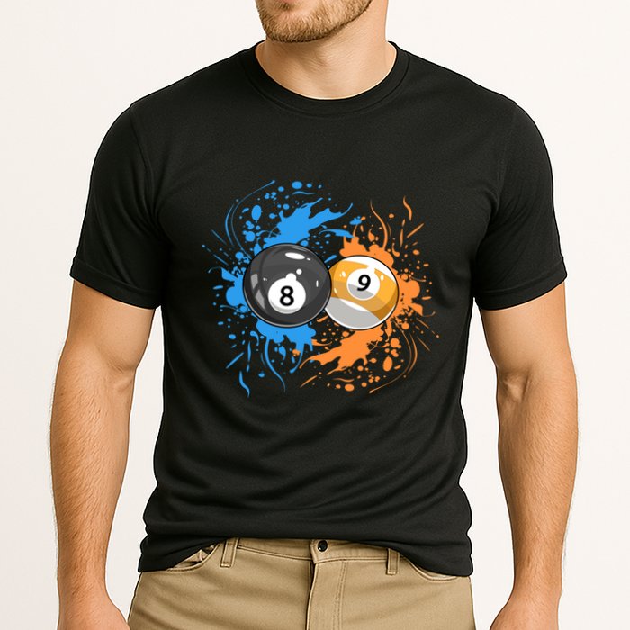 Cool Billiard Balls For 8 Ball And 9ball Player Gift Cooling Performance Crew T-Shirt