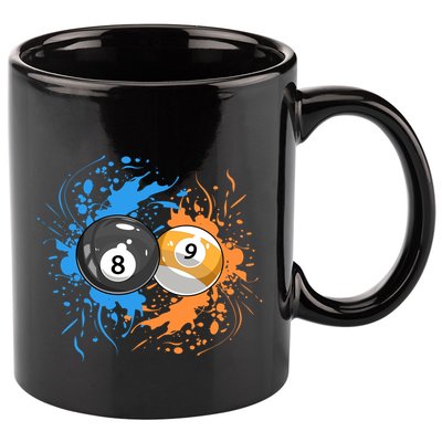 Cool Billiard Balls For 8 Ball And 9ball Player Gift 11oz C Handle Ceramic Mug