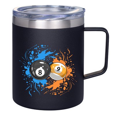 Cool Billiard Balls For 8 Ball And 9ball Player Gift 12oz Stainless Steel Coffee Mug
