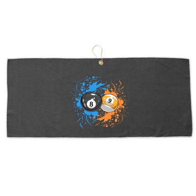 Cool Billiard Balls For 8 Ball And 9ball Player Gift Large Microfiber Waffle Golf Towel
