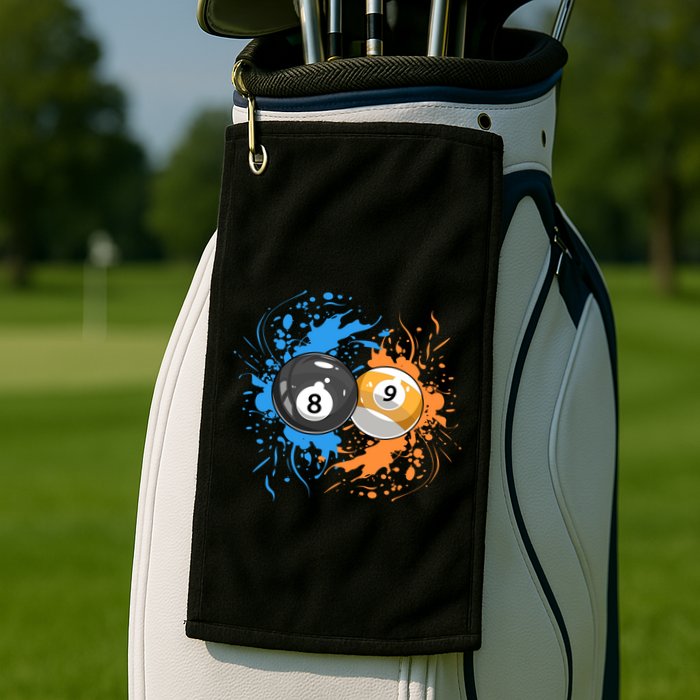 Cool Billiard Balls For 8 Ball And 9ball Player Gift Golf Towel