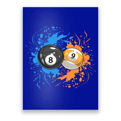 Cool Billiard Balls For 8 Ball And 9ball Player Gift Poster