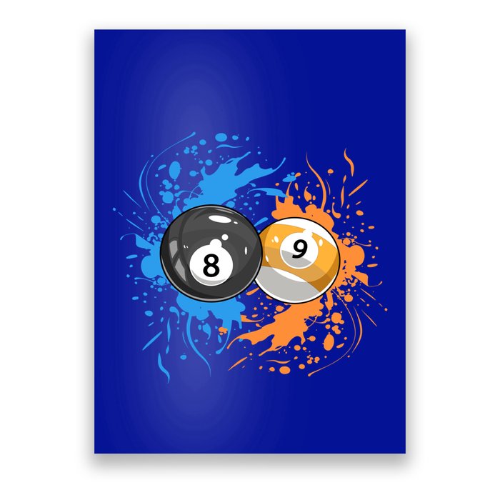 Cool Billiard Balls For 8 Ball And 9ball Player Gift Poster