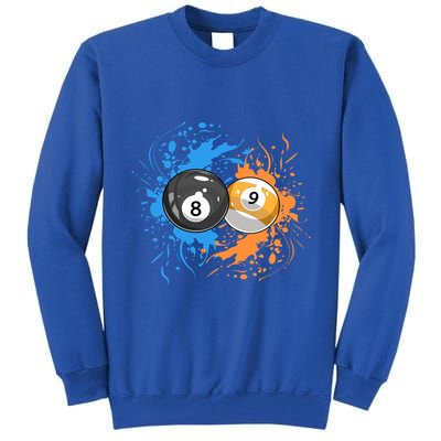 Cool Billiard Balls For 8 Ball And 9ball Player Gift Tall Sweatshirt
