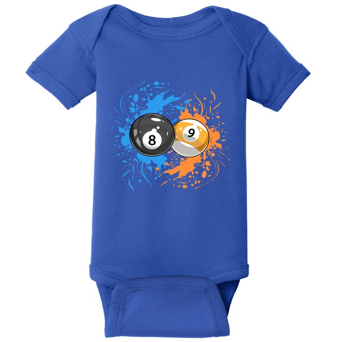 Cool Billiard Balls For 8 Ball And 9ball Player Gift Baby Bodysuit