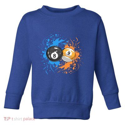 Cool Billiard Balls For 8 Ball And 9ball Player Gift Toddler Sweatshirt