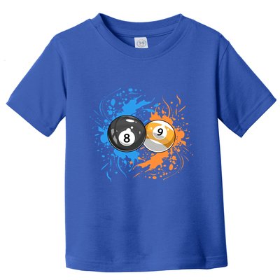 Cool Billiard Balls For 8 Ball And 9ball Player Gift Toddler T-Shirt